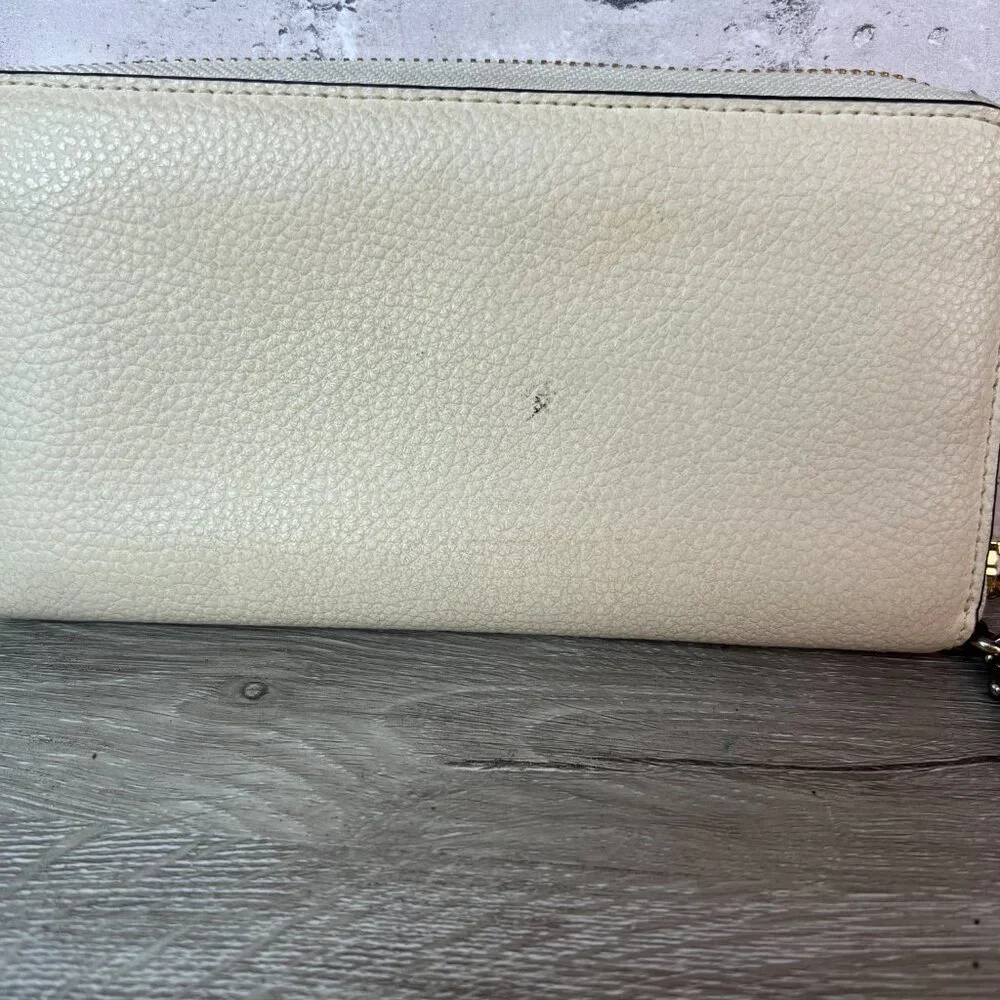 COACH Round Zip Wallet Leather F76517 Accordion Zip Around Wallet - Picture 3 of 9